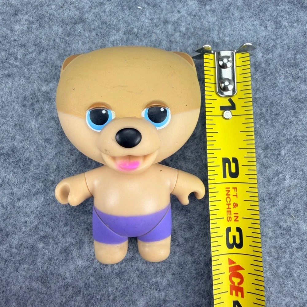 Jiffpom Cutelife Bear Figure Purple Shorts Vinyl Toy 2.5